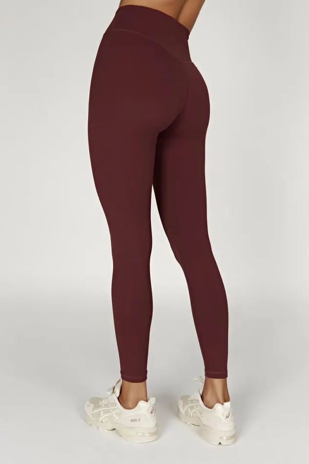 Meshki Activewear Women Venus V Back Leggings 8211 Mahogany Mahogany