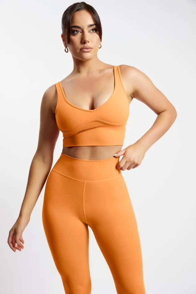 Meshki Activewear Women Venus V Back Leggings 8211 Tangerine Tangerine Meshki Activewear Women Venus V Back Leggings 8211 Tangerine Tangerine