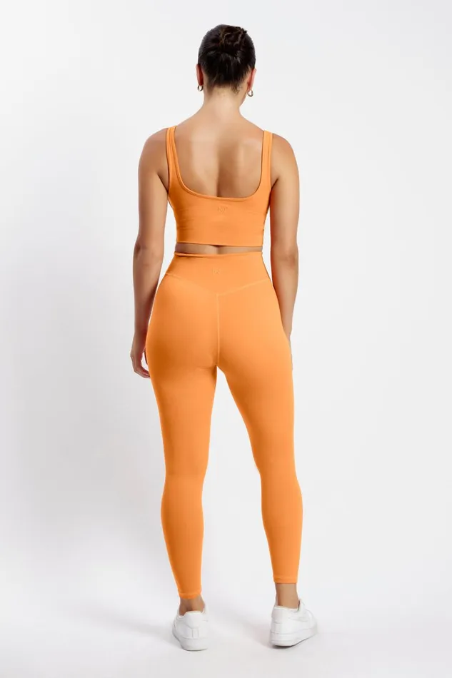 Meshki Activewear Women Venus V Back Leggings 8211 Tangerine Tangerine Meshki Activewear Women Venus V Back Leggings 8211 Tangerine Tangerine