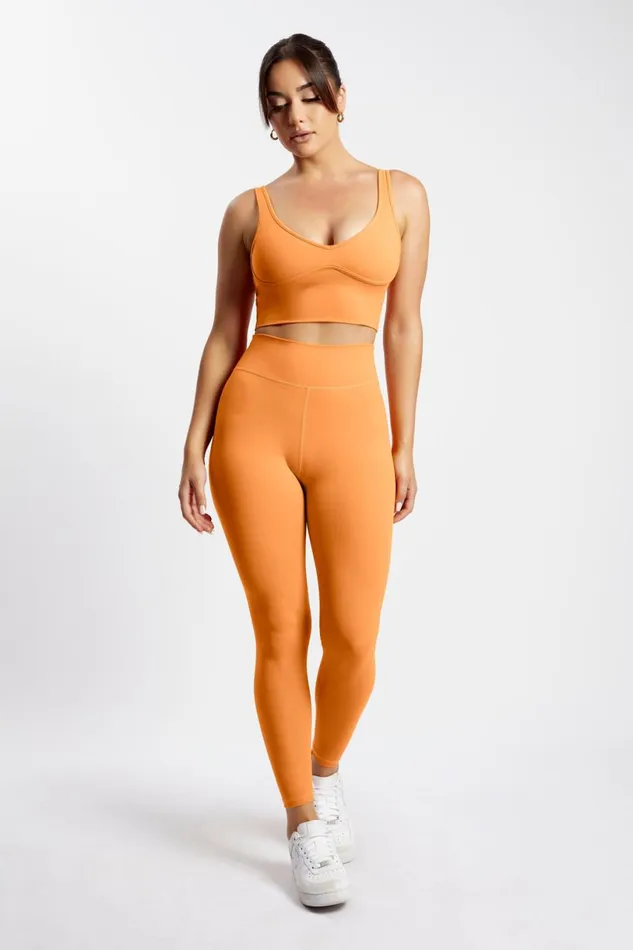 Meshki Activewear Women Venus V Back Leggings 8211 Tangerine Tangerine Meshki Activewear Women Venus V Back Leggings 8211 Tangerine Tangerine
