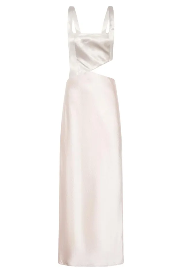 Meshki Bachelorette Women Gianna Two Tone Slashed Maxi Dress 8211 Blush Pink Blushpink
