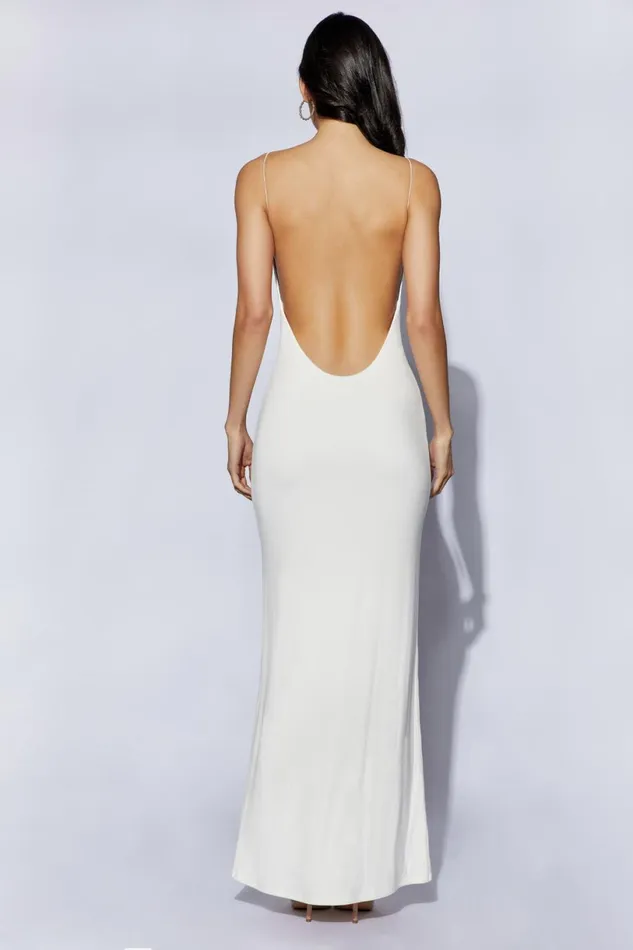 Meshki Bachelorette Women Kirsty Strappy Circle Cutout Maxi Dress White White Meshki Bachelorette Women Kirsty Strappy Circle Cutout Maxi Dress White White