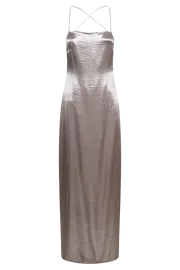 Meshki Bachelorette Women Whitney Wetlook Maxi Dress 8211 Bronze Bronze