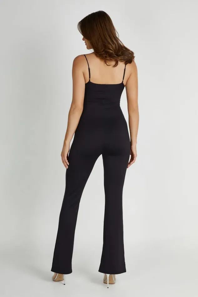 Meshki Basic Bottoms Women Adelaide Recycled Nylon Jumpsuit 8211 Black Black