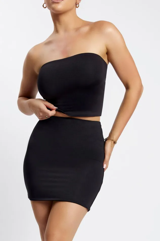 Meshki Basic Bottoms Women Harlow Mini Skirt 8211 Black Black