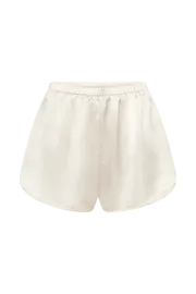 Meshki Basic Bottoms Women Meera Satin Shorts 8211 Ivory Ivory