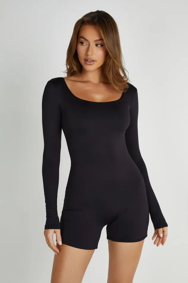 Meshki Basic Bottoms Women Oakley Recycled Nylon Long Sleeve Playsuit 8211 Black Black Meshki Basic Bottoms Women Oakley Recycled Nylon Long Sleeve Playsuit 8211 Black Black
