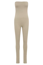 Meshki Basic Bottoms Women Peggy Strapless Jumpsuit 8211 Taupe Taupe