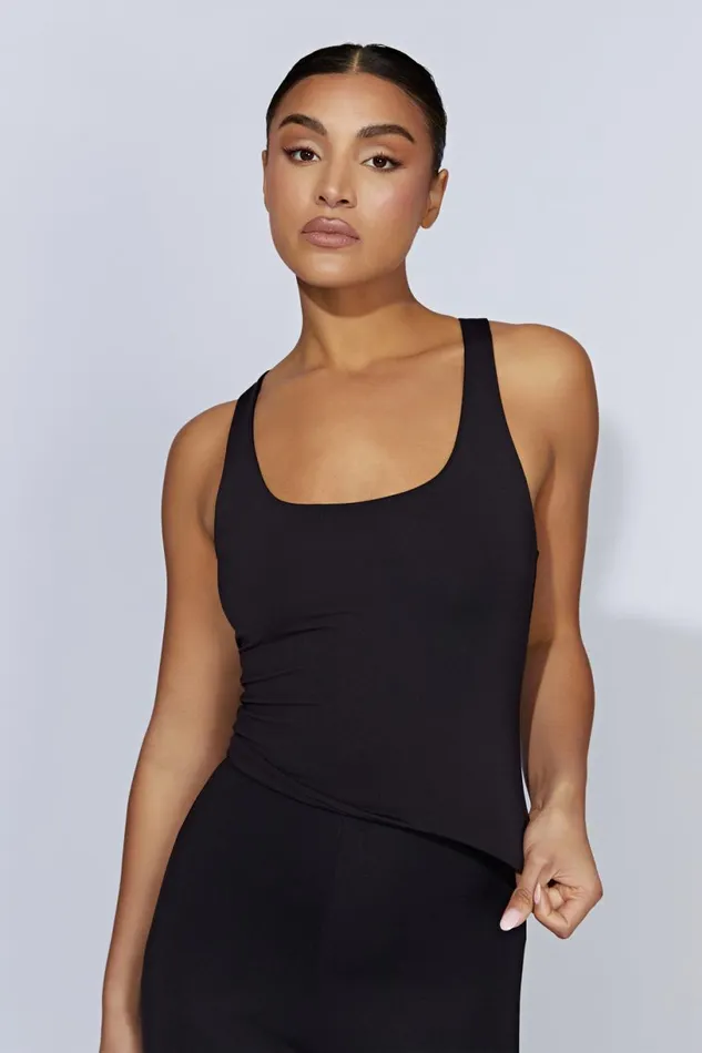 Meshki Basic Tops Women Alyssa Racer Back Top 8211 Black Black