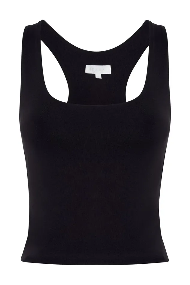 Meshki Basic Tops Women Alyssa Racer Back Top 8211 Black Black