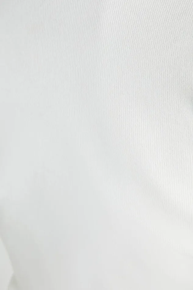 Meshki Basic Tops Women Carol Knit Twist Long Sleeve Top 8211 White White