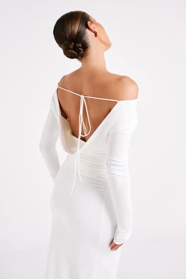 Meshki Basic Tops Women Emma Recycled Nylon Long Sleeve Top 8211 White White Meshki Basic Tops Women Emma Recycled Nylon Long Sleeve Top 8211 White White