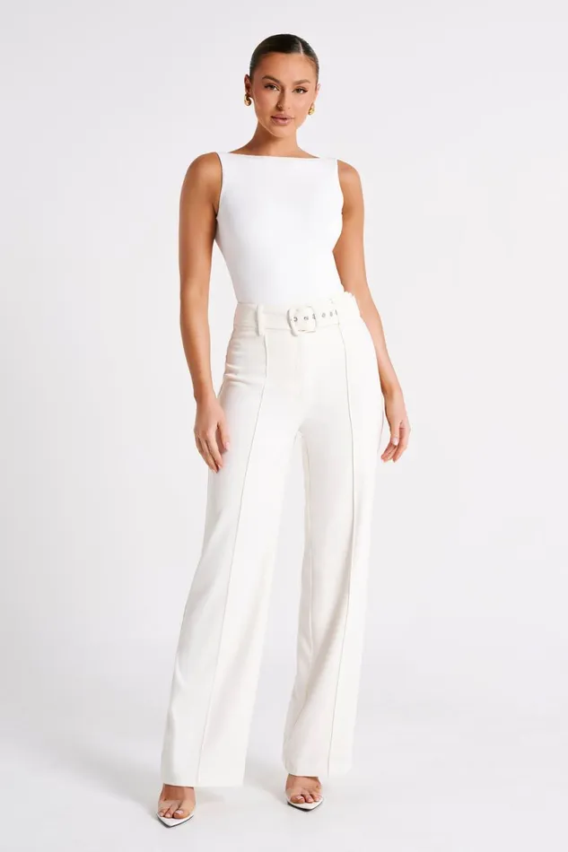 Meshki Basic Tops Women Fiona Recycled Nylon Low Back Bodysuit 8211 White White Meshki Basic Tops Women Fiona Recycled Nylon Low Back Bodysuit 8211 White White