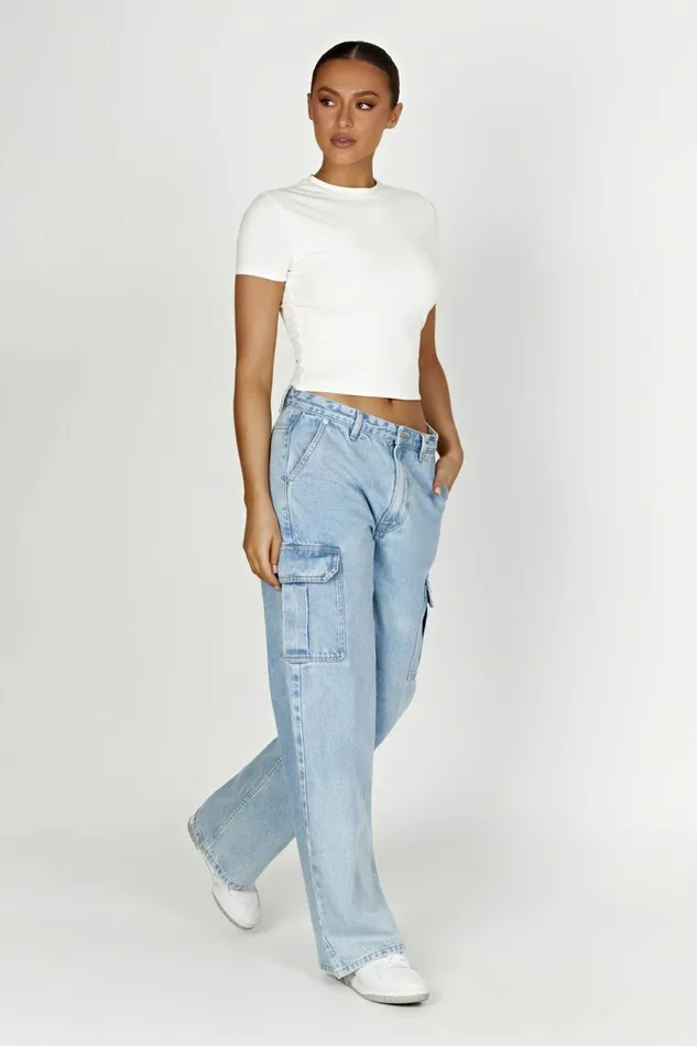 Meshki Basic Tops Women Jeanie Longline TShirt 8211 White White