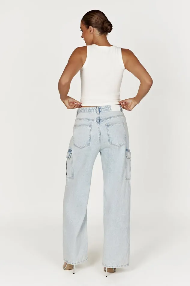 Meshki Basic Tops Women Zanna Ribbed Tank Top 8211 White White