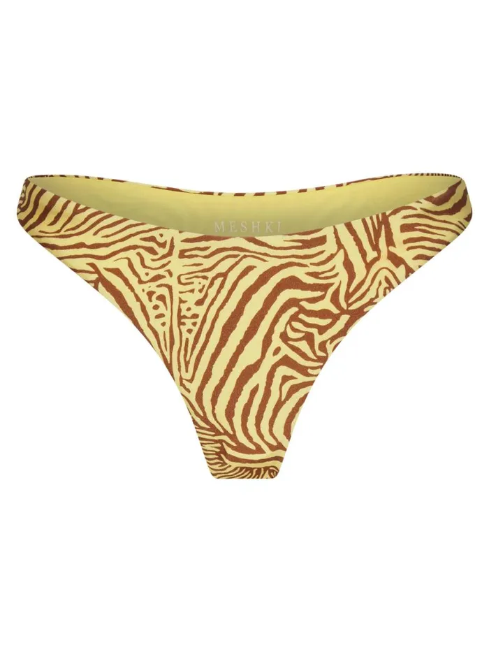 Meshki Bikini Bottoms Women Bambi Cheeky Cut Bikini Bottoms 8211 Yellow Zebra Yellowzebra Meshki Bikini Bottoms Women Bambi Cheeky Cut Bikini Bottoms 8211 Yellow Zebra Yellowzebra