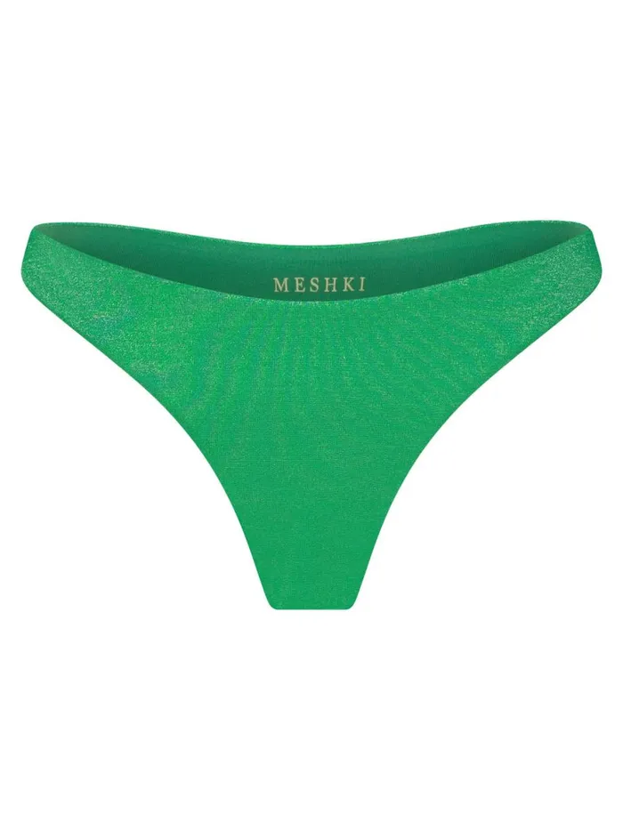 Meshki Bikini Bottoms Women Ivanna Thong Bikini Bottoms 8211 Green Sparkle Greensparkle Meshki Bikini Bottoms Women Ivanna Thong Bikini Bottoms 8211 Green Sparkle Greensparkle