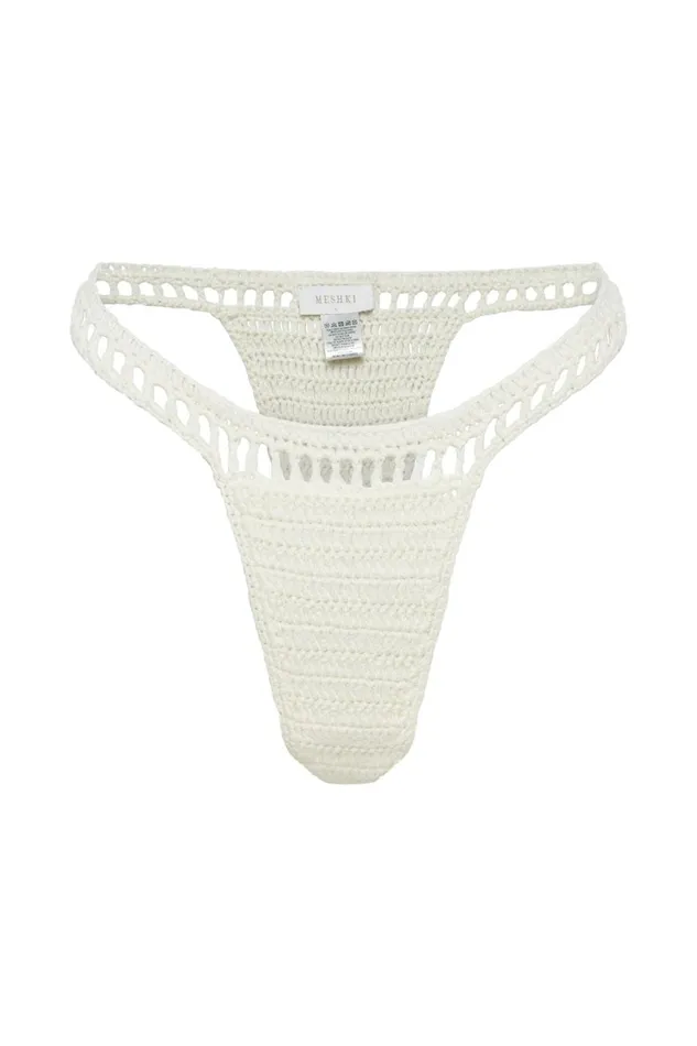Meshki Bikini Bottoms Women Korina Crochet Bikini Bottom 8211 White White