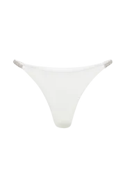 Meshki Bikini Bottoms Women Tatum Diamante Waist Recycled Bikini Bottom 8211 White White
