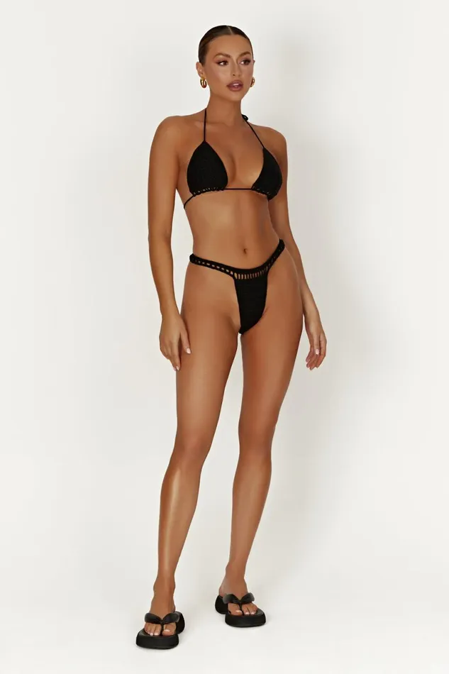 Meshki Bikini Tops Women Korina Crochet Bikini Top 8211 Black Black
