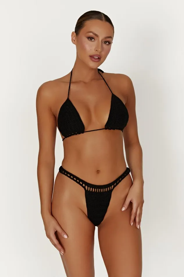 Meshki Bikini Tops Women Korina Crochet Bikini Top 8211 Black Black