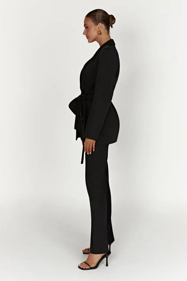 Meshki Blazers Women Arna Oversized Belted Blazer 8211 Black Black