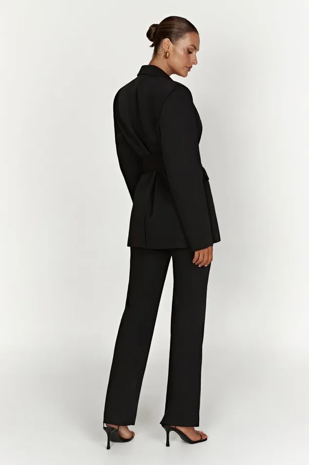 Meshki Blazers Women Arna Oversized Belted Blazer 8211 Black Black