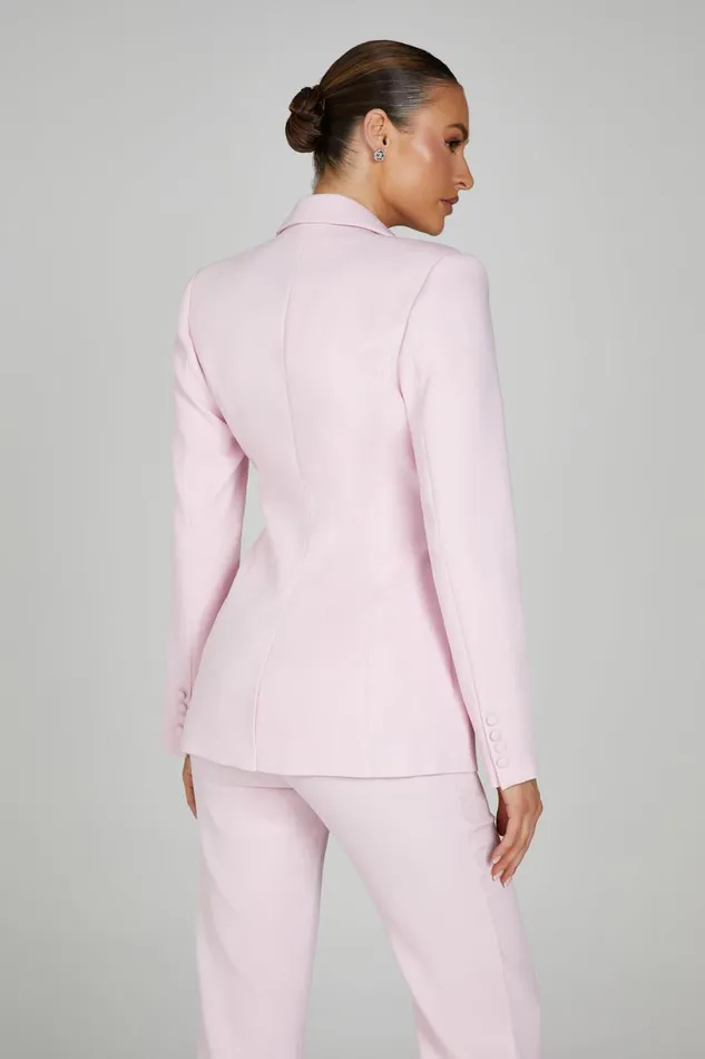 Meshki Blazers Women Helda Fitted Cinched Waist Blazer 8211 Blush Pink Blushpink Meshki Blazers Women Helda Fitted Cinched Waist Blazer 8211 Blush Pink Blushpink