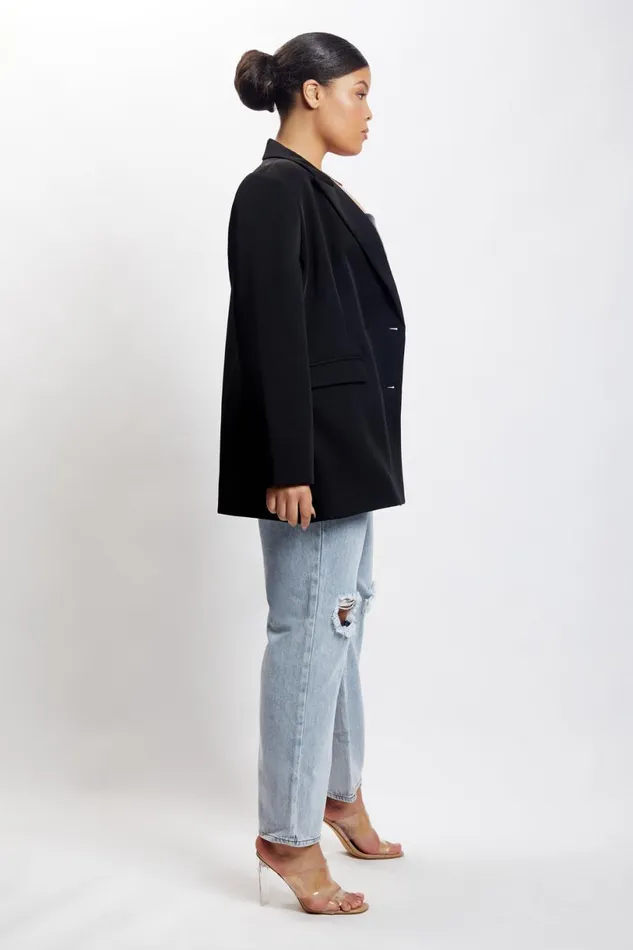 Meshki Blazers Women Madison Oversized Blazer 8211 Black Black