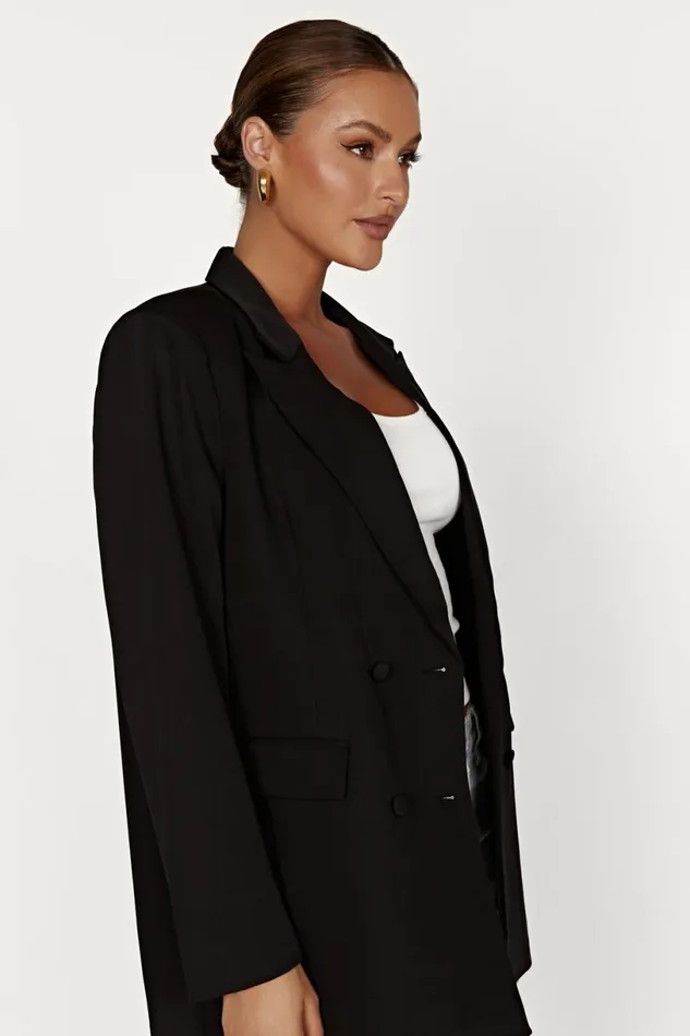 Meshki Blazers Women Madison Oversized Blazer 8211 Black Black