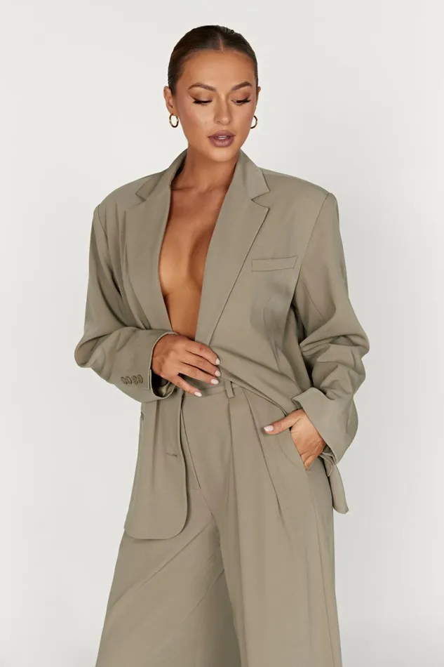 Meshki Blazers Women Simone Oversized Blazer 8211 Olive Olive