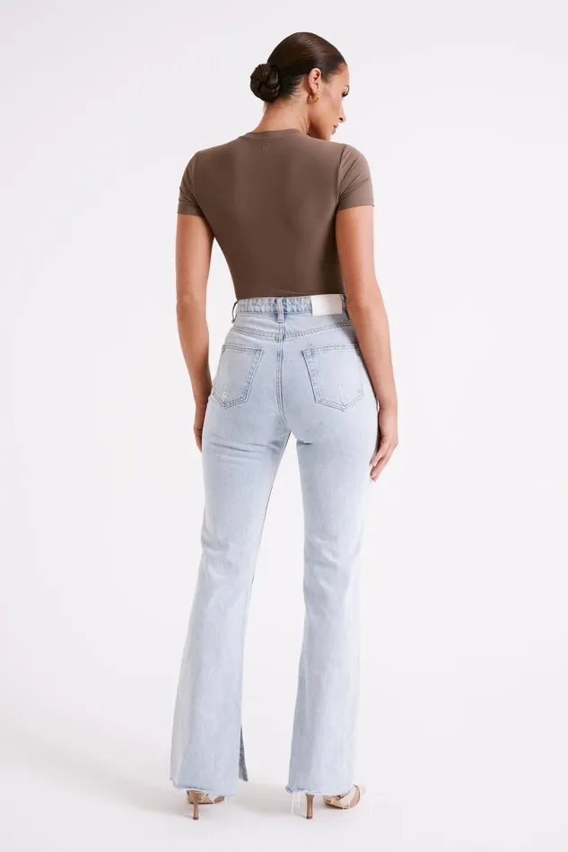 Meshki Bodysuits Women Francesca Crew Neck Short Sleeve Bodysuit 8211 Coco Coco
