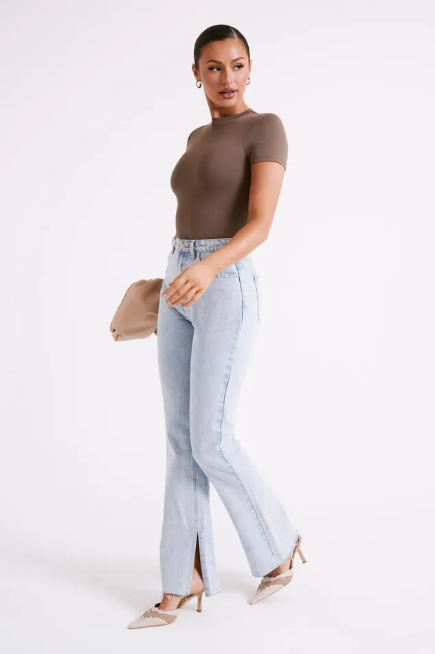 Meshki Bodysuits Women Francesca Crew Neck Short Sleeve Bodysuit 8211 Coco Coco