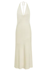 Meshki Bridal Shower Women Geena Halter Midi Dress 8211 Sand Sand