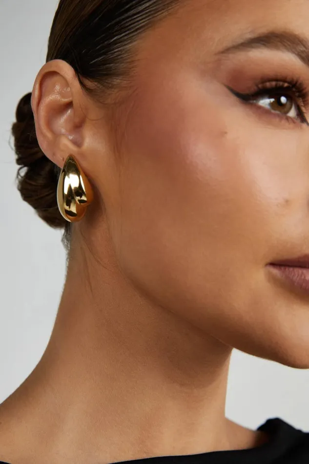 Meshki Bridesmaids Women Zadie Double Teardrop Earrings 8211 Gold Gold