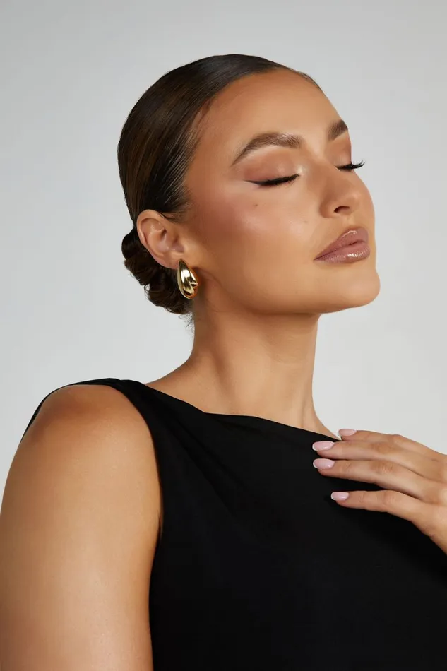 Meshki Bridesmaids Women Zadie Double Teardrop Earrings 8211 Gold Gold
