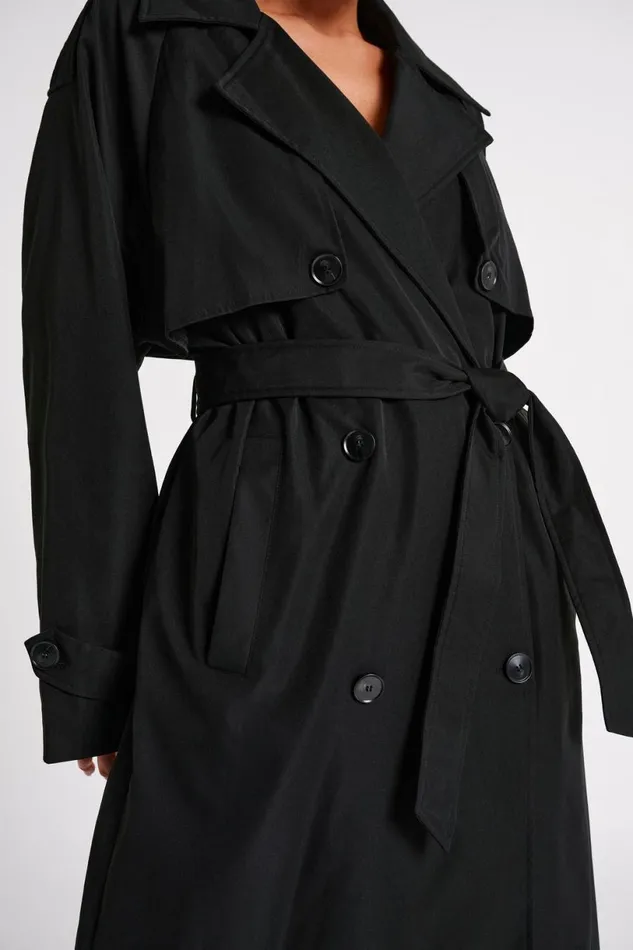 Meshki Coats and Jackets Women Andreas Oversized Trench Coat 8211 Black Black Meshki Coats and Jackets Women Andreas Oversized Trench Coat 8211 Black Black