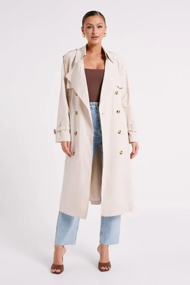 Meshki Coats and Jackets Women Channing Trench Coat With Belt 8211 Cream Cream Meshki Coats and Jackets Women Channing Trench Coat With Belt 8211 Cream Cream