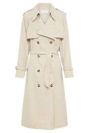 Meshki Coats and Jackets Women Channing Trench Coat With Belt 8211 Cream Cream