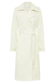 Meshki Coats and Jackets Women Lexington Pu Trench Coat 8211 Ivory Ivory Meshki Coats and Jackets Women Lexington Pu Trench Coat 8211 Ivory Ivory