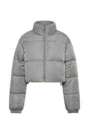 Meshki Coats and Jackets Women Myranda Recycled Cropped Puffer Jacket 8211 Charcoal Charcoal