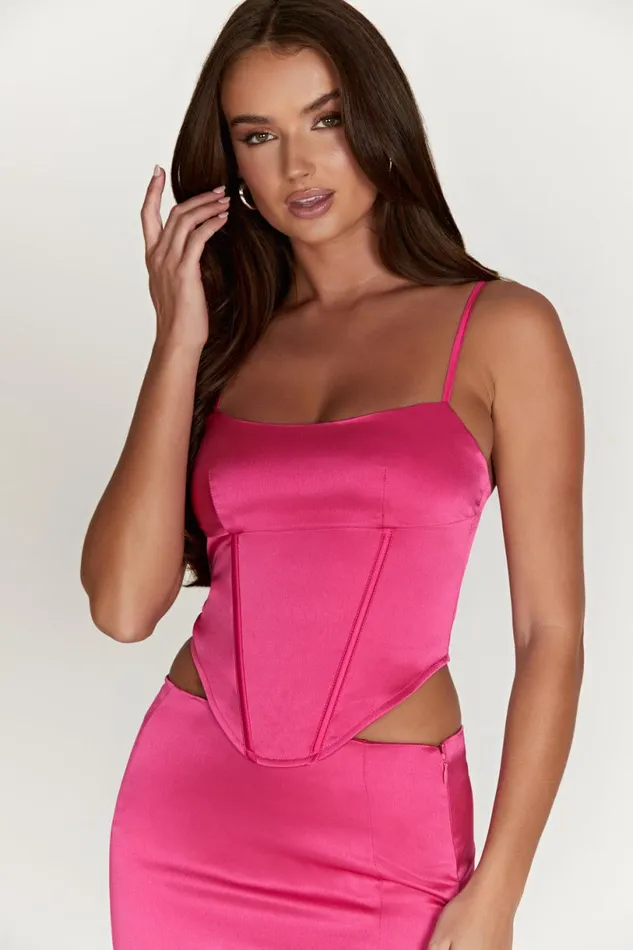 Meshki Corsets Women Desirie Longline Corset Top 8211 Fuchsia Fuchsia Meshki Corsets Women Desirie Longline Corset Top 8211 Fuchsia Fuchsia