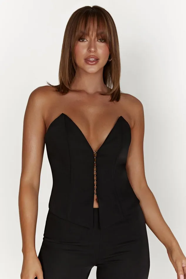 Meshki Corsets Women Janayia Pointed Corset Top 8211 Black Black