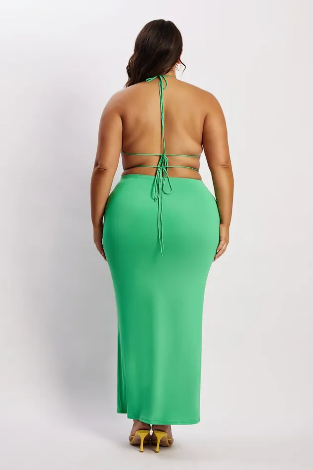 Meshki Crop Tops Women Amber Ruched Halter Crop Top 8211 Green Green Meshki Crop Tops Women Amber Ruched Halter Crop Top 8211 Green Green