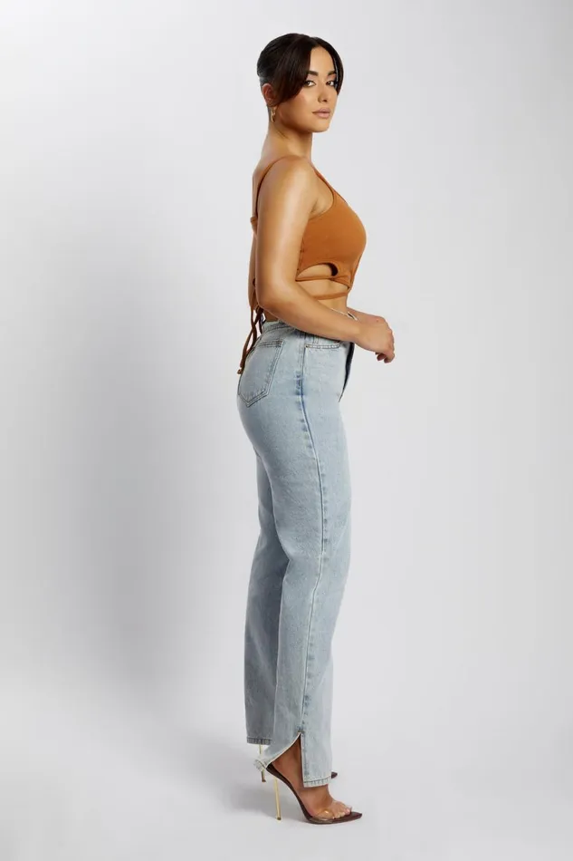 Meshki Crop Tops Women Ayesha Cut Out Singlet 8211 Biscuit Biscuit Meshki Crop Tops Women Ayesha Cut Out Singlet 8211 Biscuit Biscuit