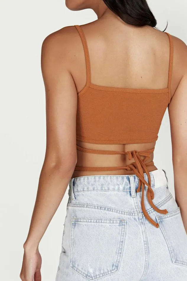 Meshki Crop Tops Women Ayesha Cut Out Singlet 8211 Biscuit Biscuit Meshki Crop Tops Women Ayesha Cut Out Singlet 8211 Biscuit Biscuit