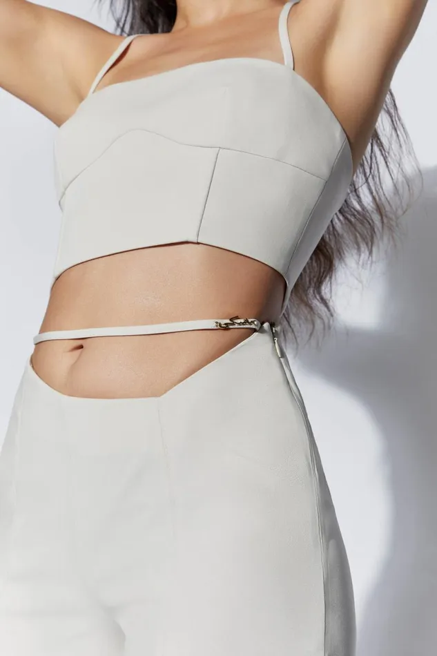 Meshki Crop Tops Women Bahar Seam Line Crop Top 8211 Wheat Wheat Meshki Crop Tops Women Bahar Seam Line Crop Top 8211 Wheat Wheat