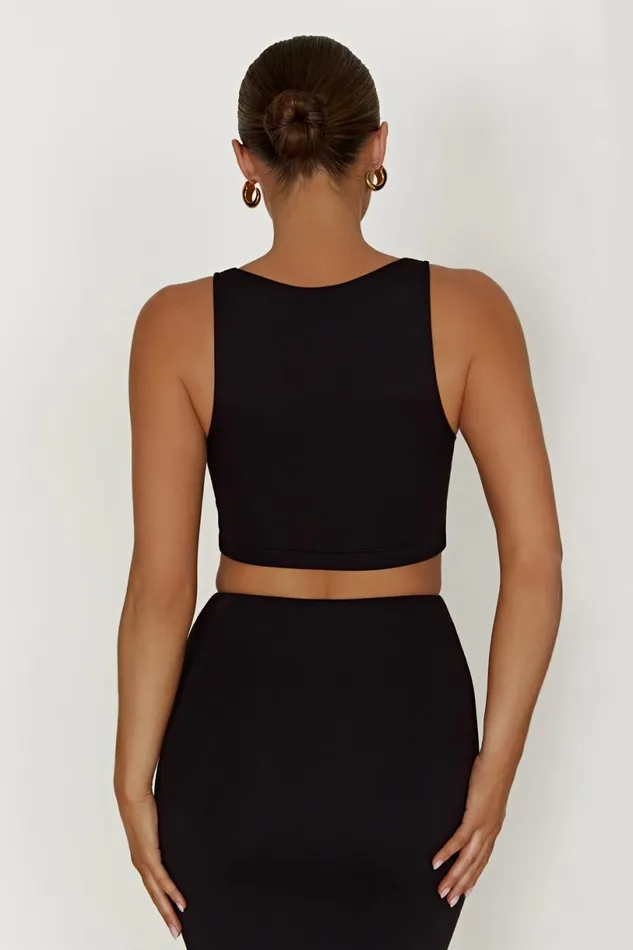 Meshki Crop Tops Women Chloe Cut Out Crop Top 8211 Black Black