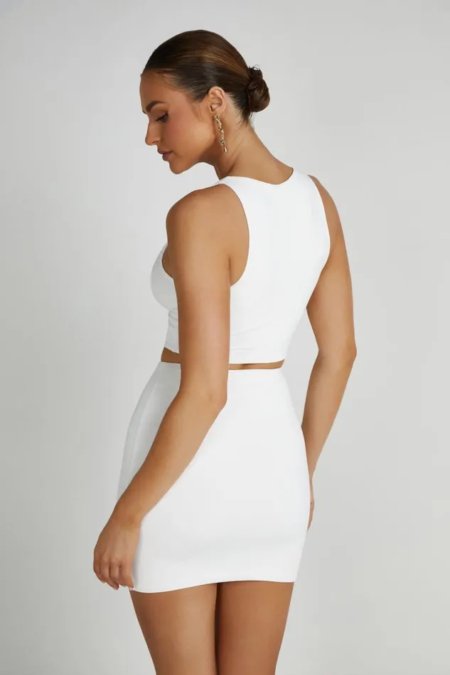 Meshki Crop Tops Women Chloe Cut Out Crop Top 8211 White White