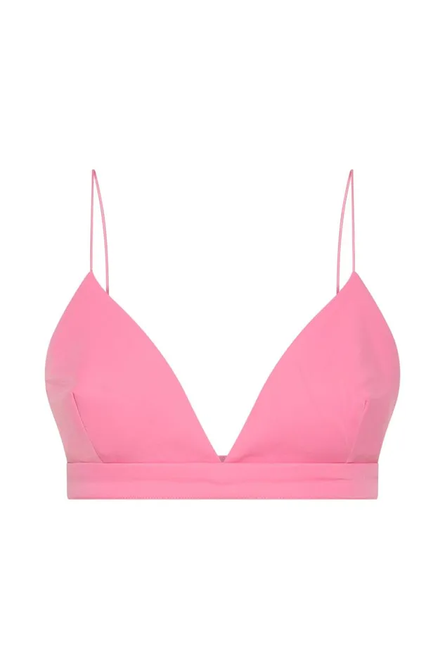 Meshki Crop Tops Women Cynthia Triangle Bralette 8211 Pink Pink Meshki Crop Tops Women Cynthia Triangle Bralette 8211 Pink Pink